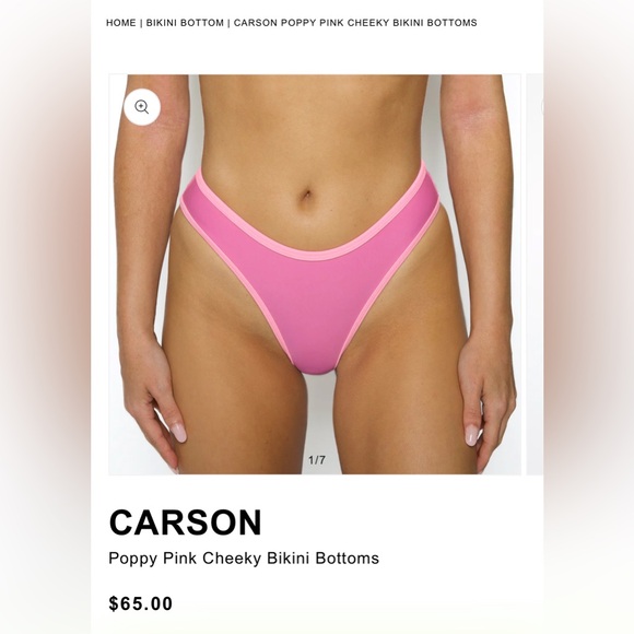 93 Play Street - Carson Poppy Pink Cheeky Bikini Bottoms - 2XL - NWT - Picture 2 of 5
